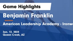 Benjamin Franklin  vs American Leadership Academy - Ironwood Game Highlights - Jan. 12, 2024