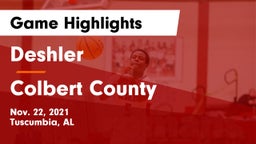 Deshler  vs Colbert County Game Highlights - Nov. 22, 2021