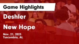 Deshler  vs New Hope  Game Highlights - Nov. 21, 2023