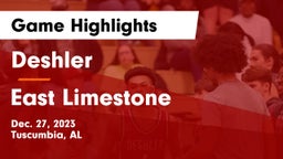 Deshler  vs East Limestone  Game Highlights - Dec. 27, 2023