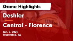 Deshler  vs Central  - Florence Game Highlights - Jan. 9, 2024