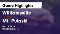 Williamsville  vs Mt. Pulaski Game Highlights - Feb. 3, 2020