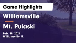 Williamsville  vs Mt. Pulaski Game Highlights - Feb. 18, 2021