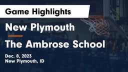New Plymouth  vs The Ambrose School Game Highlights - Dec. 8, 2023
