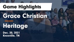 Grace Christian  vs Heritage  Game Highlights - Dec. 20, 2021