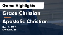 Grace Christian  vs Apostolic Christian Game Highlights - Dec. 1, 2022