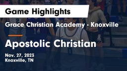 Grace Christian Academy - Knoxville vs Apostolic Christian Game Highlights - Nov. 27, 2023
