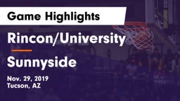 Rincon/University  vs Sunnyside  Game Highlights - Nov. 29, 2019