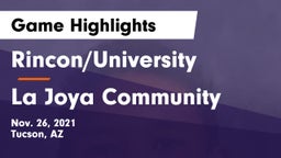 Rincon/University  vs La Joya Community  Game Highlights - Nov. 26, 2021