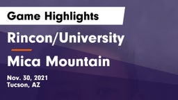 Rincon/University  vs Mica Mountain Game Highlights - Nov. 30, 2021