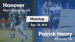 Matchup: Hanover  vs. Patrick Henry  2016