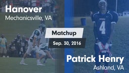 Matchup: Hanover  vs. Patrick Henry  2016