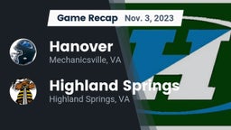 Recap: Hanover  vs. Highland Springs  2023