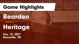 Bearden  vs Heritage  Game Highlights - Jan. 12, 2021