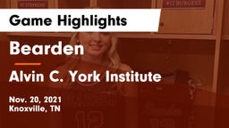 Bearden  vs Alvin C. York Institute Game Highlights - Nov. 20, 2021