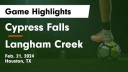 Cypress Falls  vs Langham Creek  Game Highlights - Feb. 21, 2024