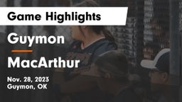 Guymon  vs MacArthur  Game Highlights - Nov. 28, 2023