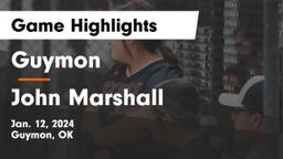 Guymon  vs John Marshall  Game Highlights - Jan. 12, 2024