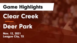 Clear Creek  vs Deer Park  Game Highlights - Nov. 12, 2021