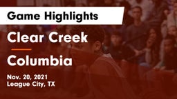 Clear Creek  vs Columbia  Game Highlights - Nov. 20, 2021