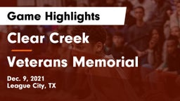 Clear Creek  vs Veterans Memorial  Game Highlights - Dec. 9, 2021
