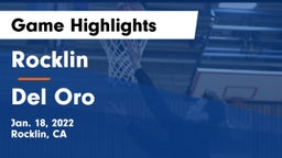 Rocklin  vs Del Oro  Game Highlights - Jan. 18, 2022