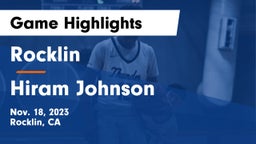 Rocklin  vs Hiram Johnson Game Highlights - Nov. 18, 2023