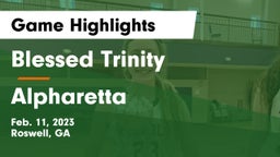 Blessed Trinity  vs Alpharetta  Game Highlights - Feb. 11, 2023