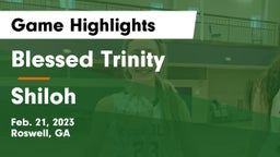 Blessed Trinity  vs Shiloh  Game Highlights - Feb. 21, 2023