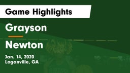 Grayson  vs Newton  Game Highlights - Jan. 14, 2020
