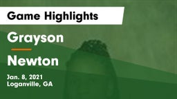 Grayson  vs Newton  Game Highlights - Jan. 8, 2021