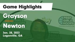 Grayson  vs Newton  Game Highlights - Jan. 28, 2022
