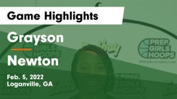 Grayson  vs Newton  Game Highlights - Feb. 5, 2022