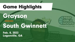 Grayson  vs South Gwinnett  Game Highlights - Feb. 8, 2022