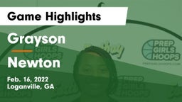 Grayson  vs Newton  Game Highlights - Feb. 16, 2022