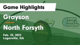 Grayson  vs North Forsyth  Game Highlights - Feb. 25, 2022