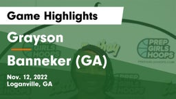 Grayson  vs Banneker  (GA) Game Highlights - Nov. 12, 2022