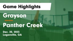 Grayson  vs Panther Creek  Game Highlights - Dec. 20, 2023
