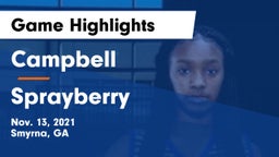 Campbell  vs Sprayberry  Game Highlights - Nov. 13, 2021