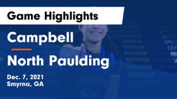 Campbell  vs North Paulding  Game Highlights - Dec. 7, 2021