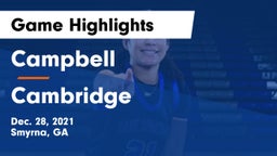 Campbell  vs Cambridge  Game Highlights - Dec. 28, 2021