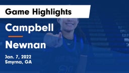 Campbell  vs Newnan  Game Highlights - Jan. 7, 2022