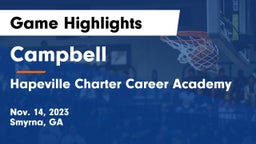 Campbell  vs Hapeville Charter Career Academy Game Highlights - Nov. 14, 2023