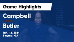 Campbell  vs Butler  Game Highlights - Jan. 12, 2024