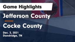Jefferson County  vs Cocke County Game Highlights - Dec. 3, 2021