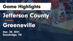 Jefferson County  vs Greeneville  Game Highlights - Dec. 20, 2021