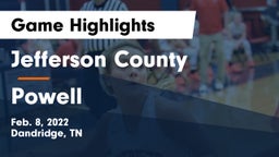 Jefferson County  vs Powell  Game Highlights - Feb. 8, 2022