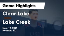 Clear Lake  vs Lake Creek  Game Highlights - Nov. 12, 2021