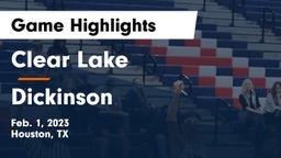 Clear Lake  vs Dickinson  Game Highlights - Feb. 1, 2023