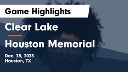 Clear Lake  vs Houston Memorial Game Highlights - Dec. 28, 2023